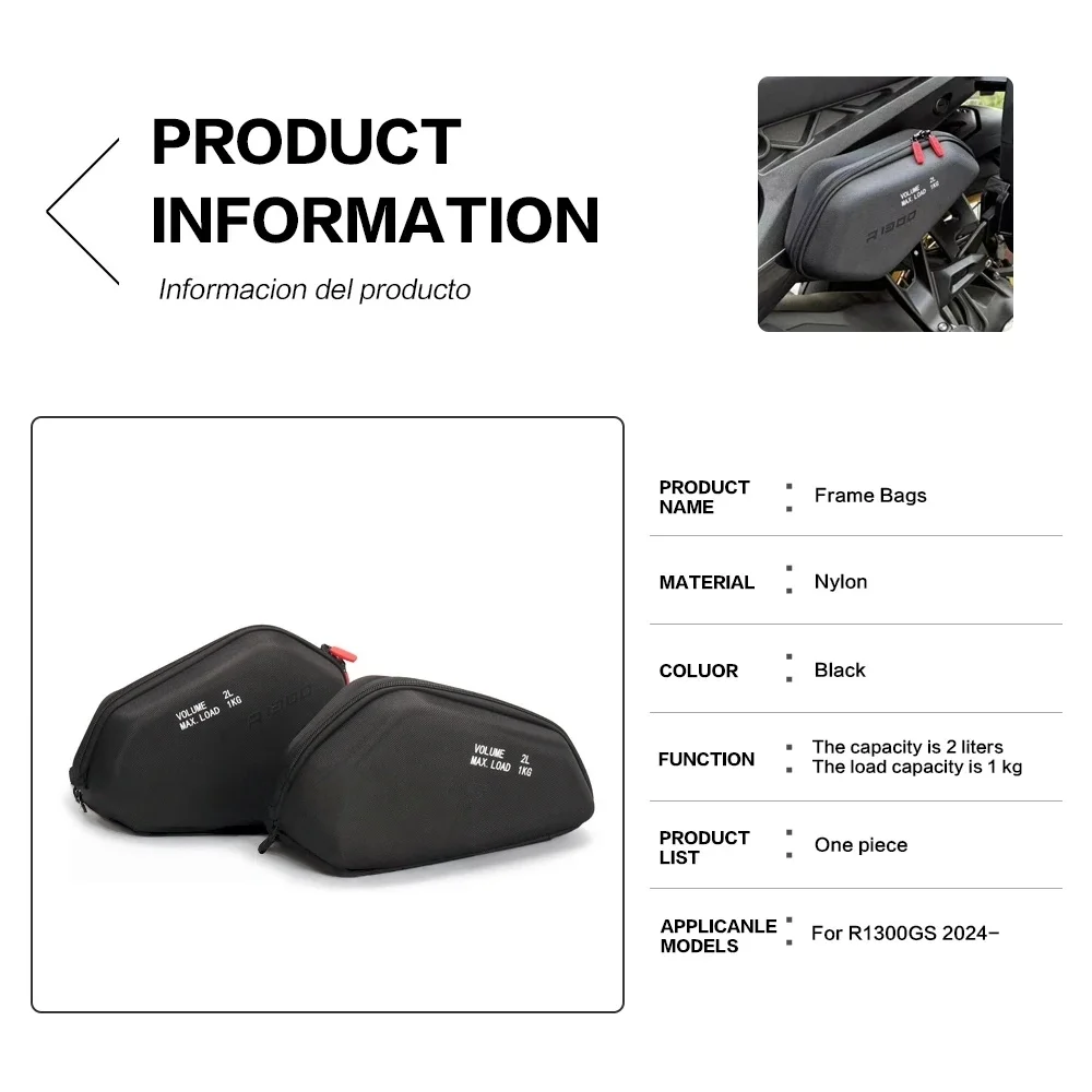R 1300 GS 2L Motorcycle Accessories Radiator Cowl Bag Side Fairing Tool Storage Bags 1kg For BMW R1300GS R 1300GS 2023 2024 2025
R 1300 GS 2L Motorcycle Accessories Radiator Cowl Bag Side Fairing Tool Storage Bags 1kg For BMW R1300GS R 1300GS 2023 2024 2025