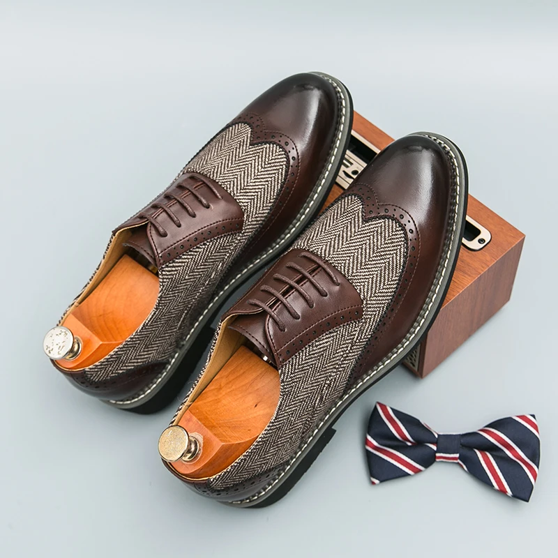Size 38-46 Business Men Brock Shoes European American Lace-up Business Comfortable Breathable Fashionable Leather Shoes Men
Size 38-46 Business Men Brock Shoes European American Lace-up Business Comfortable Breathable Fashionable Leather Shoes Men