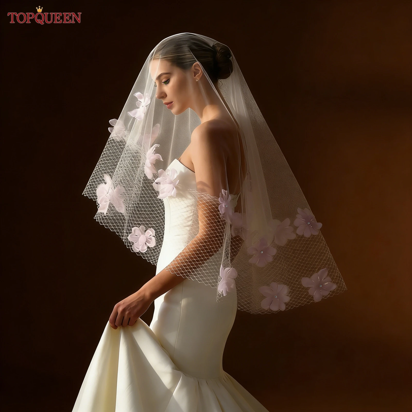 TOPQUEEN розовая 3d цветочная свадебная вуаль, мозаика, большая сетка для глаз, свадебная пудра, румяна Veu, свадебные аксессуары Veu De Noiva V321
TOPQUEEN розовая 3d цветочная свадебная вуаль, мозаика, большая сетка для глаз, свадебная пудра, румяна Veu, свадебные аксессуары Veu De Noiva V321