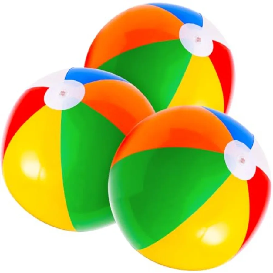 Inflatable Beach Balls - 16'' 3 Pack Pool Toys for Birthday Party Supplies Favors Luau Decorations, Summer Water Games Fun Gift
Inflatable Beach Balls - 16'' 3 Pack Pool Toys for Birthday Party Supplies Favors Luau Decorations, Summer Water Games Fun Gift