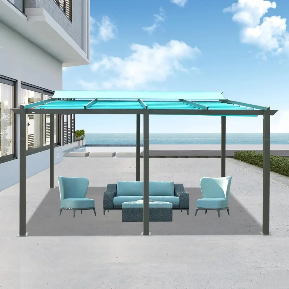 Выдвижная уличная пергола 11'x16' с солнцезащитным навесом, распродажа алюминиевых пергол и беседок, металлическая уличная мебель для патио
Выдвижная уличная пергола 11'x16' с солнцезащитным навесом, распродажа алюминиевых пергол и беседок, металлическая уличная мебель для патио