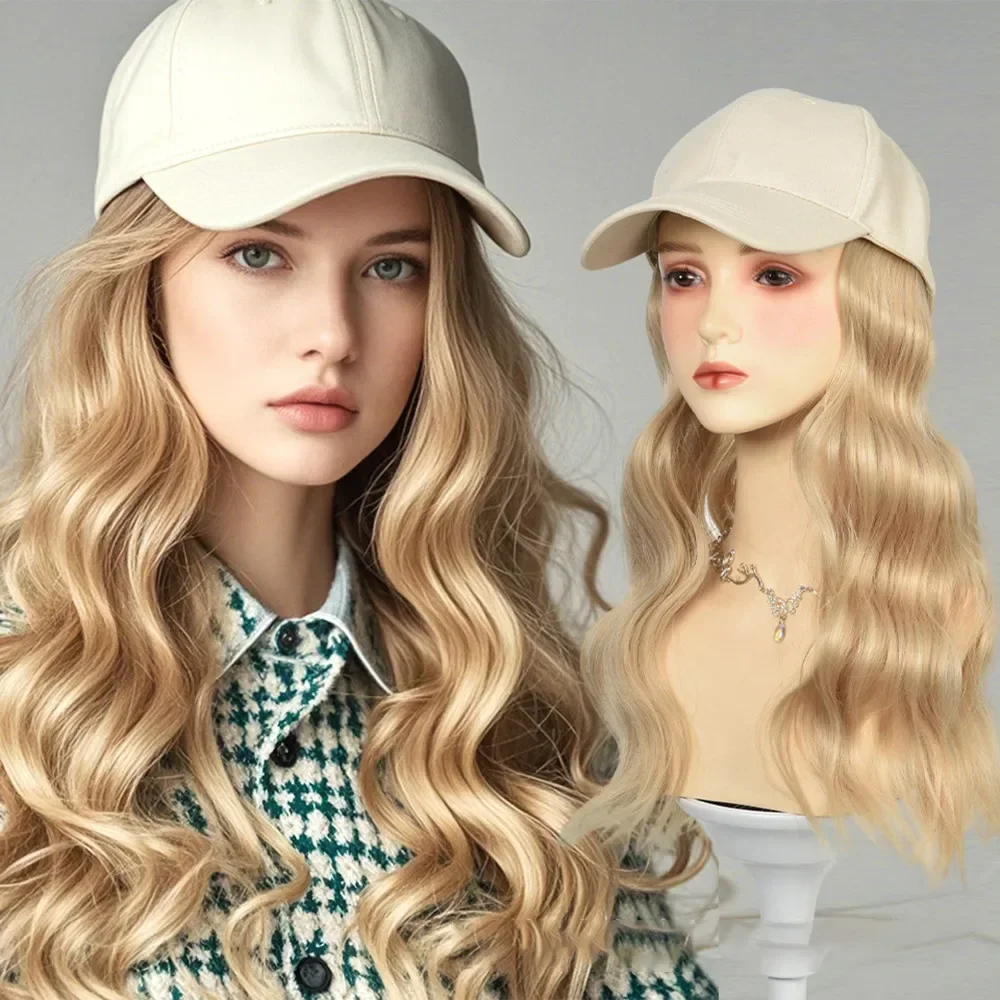 Baseball Cap Synthetic Wig One Piece Golden Water Ripples Hair Extensions Women's Full Head Cover Fluffy Curly Hair
Baseball Cap Synthetic Wig One Piece Golden Water Ripples Hair Extensions Women's Full Head Cover Fluffy Curly Hair