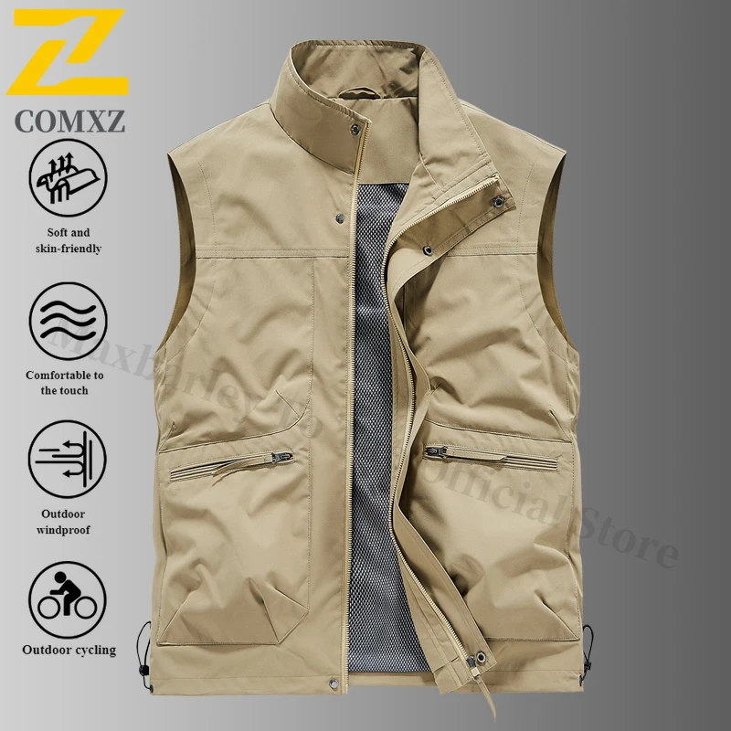 Men's Oversized Fishing Vest Waterproof Windproof Multi-Pocket Outdoor Camping mountaineering sportswear Casual Work Jacket 2025
Men's Oversized Fishing Vest Waterproof Windproof Multi-Pocket Outdoor Camping mountaineering sportswear Casual Work Jacket 2025