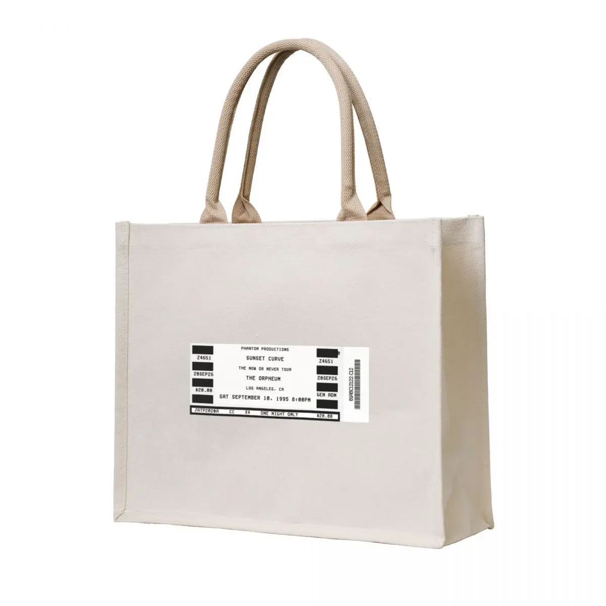 sunset curve. concert ticket. Tote Bag Cloth bag Women's shopper large tote bag Big women 
sunset curve. concert ticket. Tote Bag Cloth bag Women's shopper large tote bag Big women