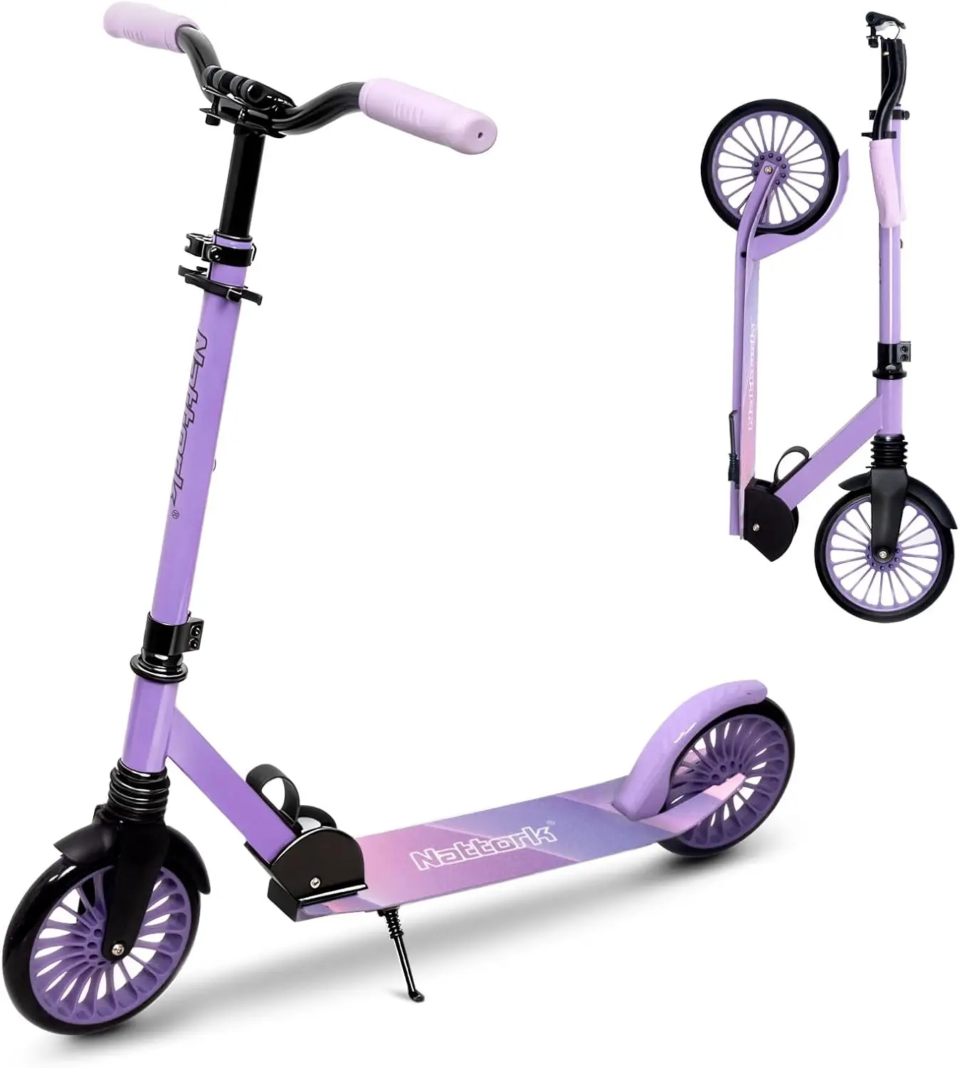 Adjustable Foldable Kick Scooter for Kids Teens Adults, 240 LBS Load, 8" Wheels with Anti-Shock
Adjustable Foldable Kick Scooter for Kids Teens Adults, 240 LBS Load, 8" Wheels with Anti-Shock
