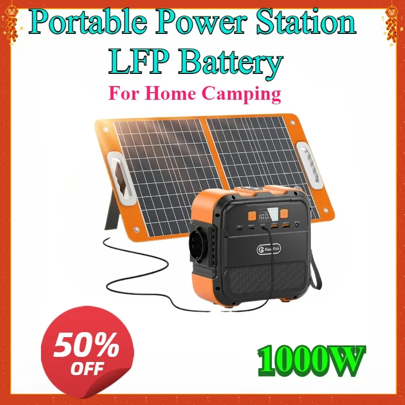 High-quality 1000W Portable Power Station LFP Battery Solar Generator Electric Power Bank USB Type-C AC Lifepo4 for Home Camping
High-quality 1000W Portable Power Station LFP Battery Solar Generator Electric Power Bank USB Type-C AC Lifepo4 for Home Camping