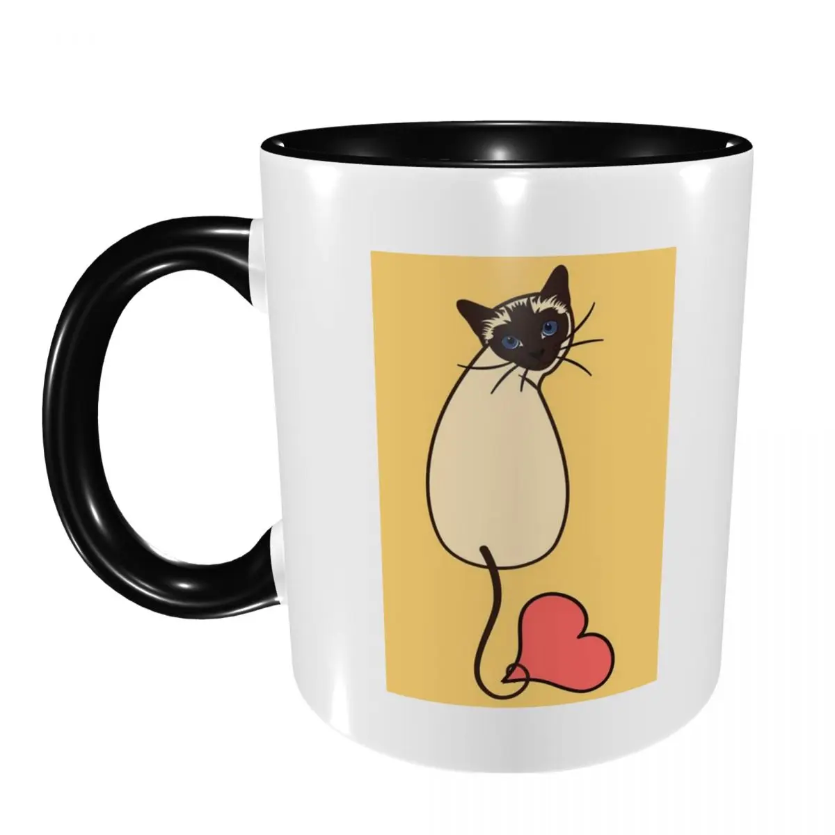 Love Siamese Cat-Yellow Mug Funny Ceramic Coffee Cups Tea Mugs Milk Cup Drinkware Gifts for Woman Man
Love Siamese Cat-Yellow Mug Funny Ceramic Coffee Cups Tea Mugs Milk Cup Drinkware Gifts for Woman Man