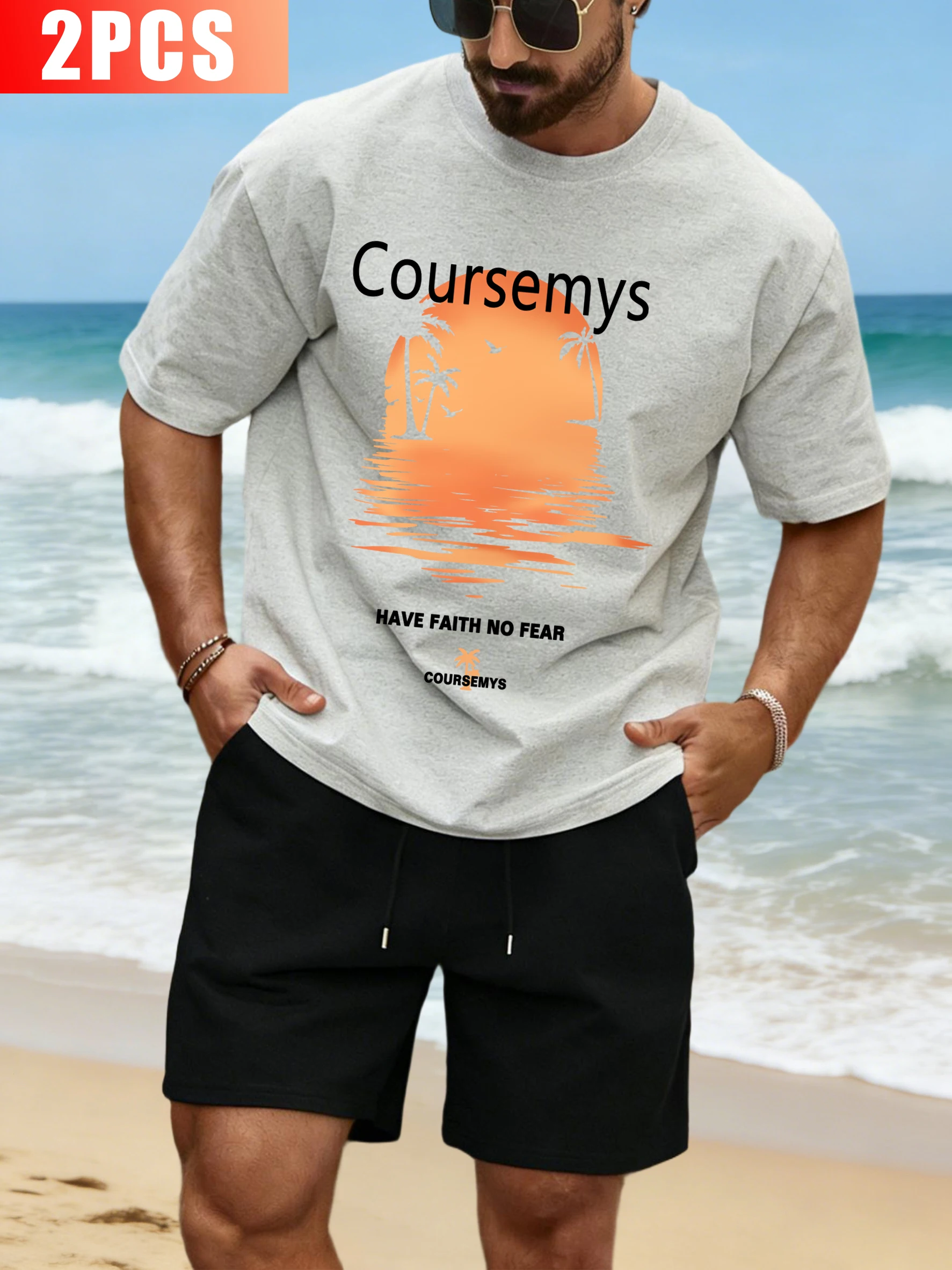 Coursemys Have The On Fear Printing Retro Tee Set Mens Loose Cotton Top Shirts Trendy Summer Shorts Unisex Simple Streetwear
Coursemys Have The On Fear Printing Retro Tee Set Mens Loose Cotton Top Shirts Trendy Summer Shorts Unisex Simple Streetwear