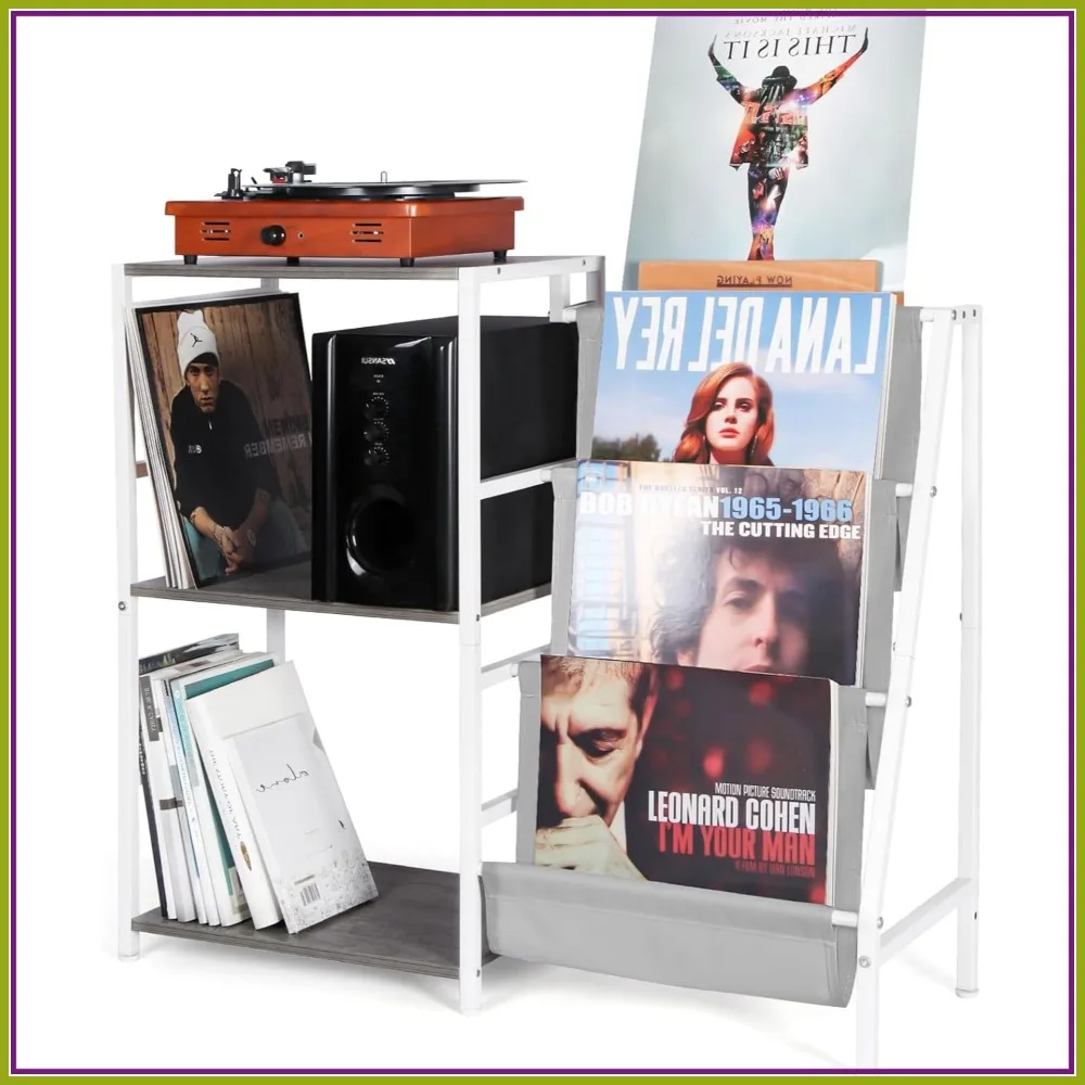 3-Tier Record Player Stand with Now Playing Holder, Vinyl Storage & Display for Living Room, Grey White
3-Tier Record Player Stand with Now Playing Holder, Vinyl Storage & Display for Living Room, Grey White
