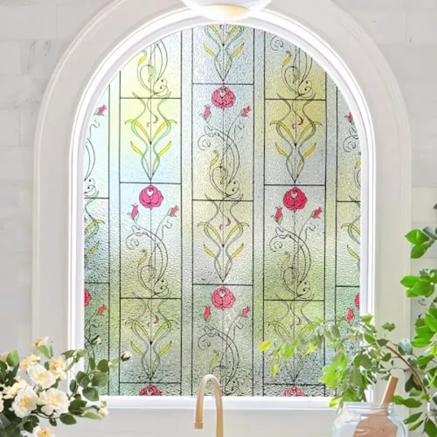 Window Privacy Film Stained Glass Glass Films Decorative Window Film with Flower Static Cling Non-Adhesive Stickers Heat Contro
Window Privacy Film Stained Glass Glass Films Decorative Window Film with Flower Static Cling Non-Adhesive Stickers Heat Contro