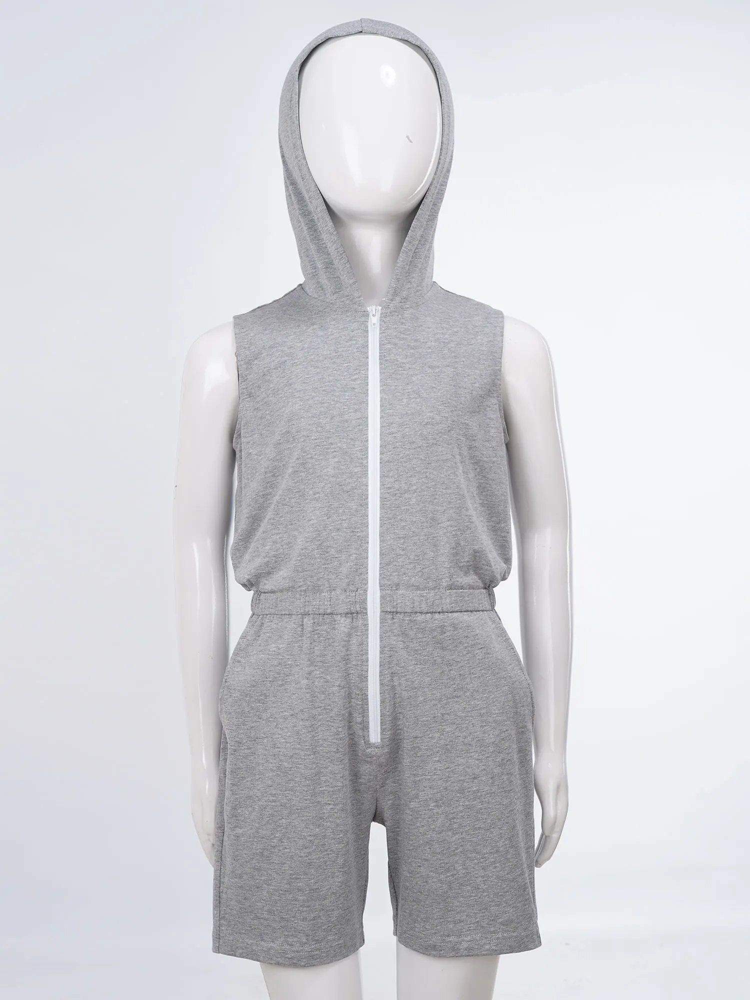 Children's Clothing Kids Boys Zipper Hooded Jumpsuit Sleeveless Elastic Waist Thigh Length Bodysuit for Casual Daily Clothes
Children's Clothing Kids Boys Zipper Hooded Jumpsuit Sleeveless Elastic Waist Thigh Length Bodysuit for Casual Daily Clothes