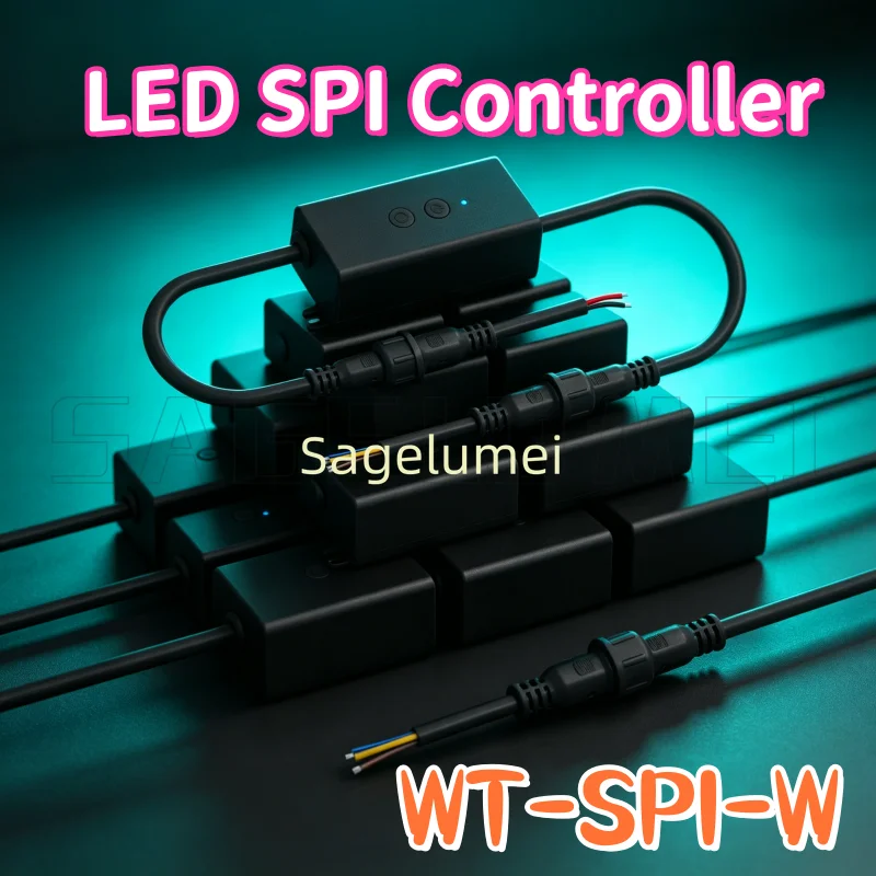 LED Dimmer 5-24VDC IP67 Waterproof LED SPI Controller WT-SPI-W For LED Strip Room Decoration Dimmable 12V~24V 2 Button RGB/RGBW
LED Dimmer 5-24VDC IP67 Waterproof LED SPI Controller WT-SPI-W For LED Strip Room Decoration Dimmable 12V~24V 2 Button RGB/RGBW