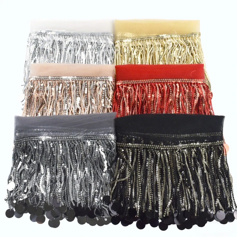 1/2/3/4/5Yards 16cm Sequin Tassel Fringe Lace Trims Party Dress Decorative Tassels Ribbon Wedding Clothes Sewing Trimming Fabric
1/2/3/4/5Yards 16cm Sequin Tassel Fringe Lace Trims Party Dress Decorative Tassels Ribbon Wedding Clothes Sewing Trimming Fabric