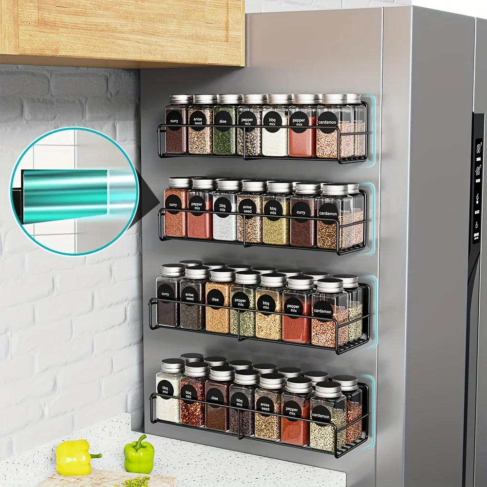 4pcs Magnetic Spice Adjustable Storage Shelf, No-Punch Kitchen Refrigerator Magnetic Shelf, Strong Magnetic Spice Storage Shelf,
4pcs Magnetic Spice Adjustable Storage Shelf, No-Punch Kitchen Refrigerator Magnetic Shelf, Strong Magnetic Spice Storage Shelf,