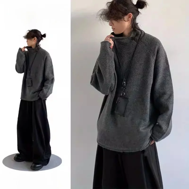 Зимний винтажный вязаный свитер с высоким воротом, повседневная базовая теплая верхняя одежда для мужчин и женщин, подходит для прогулок
Зимний винтажный вязаный свитер с высоким воротом, повседневная базовая теплая верхняя одежда для мужчин и женщин, подходит для прогулок