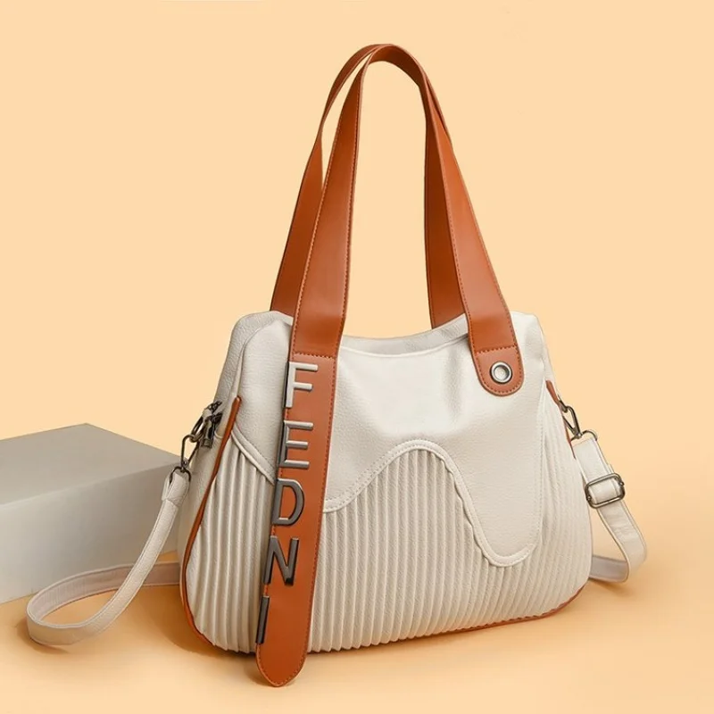 Стильная роскошная женская сумка - дизайнерская кожаная сумка через плечо, женская сумка-тоут 
Стильная роскошная женская сумка - дизайнерская кожаная сумка через плечо, женская сумка-тоут