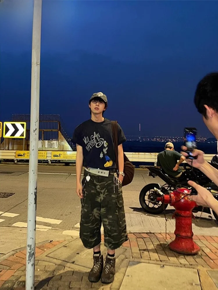 American Retro Camouflage orts Men's Summer Waed Trendy High Street Wide Leg Seven-Foot Pants Casual Leisure Trousers
American Retro Camouflage orts Men's Summer Waed Trendy High Street Wide Leg Seven-Foot Pants Casual Leisure Trousers