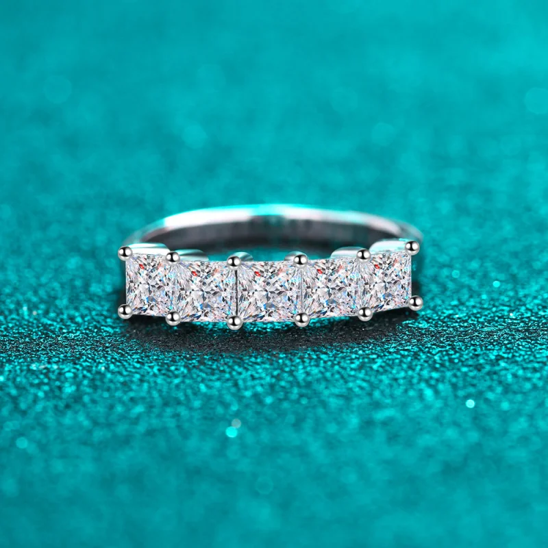 925Sterling Silver Women Princess Cut Ring Band Plated18KJin Exquisite Particle Factory Direct
925Sterling Silver Women Princess Cut Ring Band Plated18KJin Exquisite Particle Factory Direct