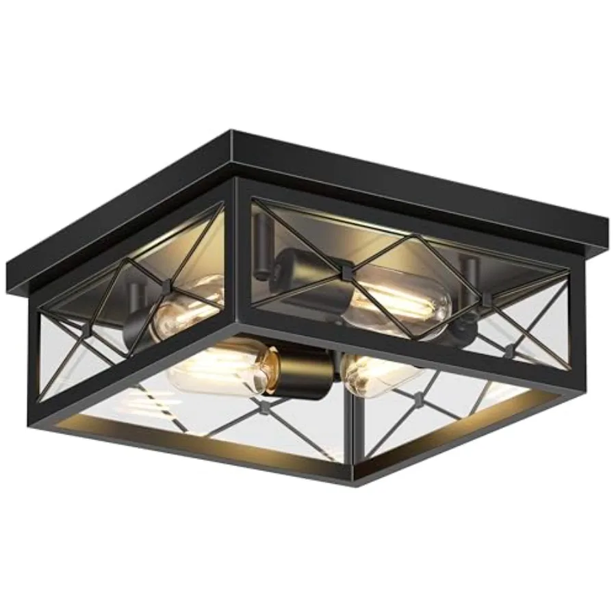 12" Square Flush Mount Ceiling Light with Clear Glass Shade Farmhouse Outdoor Porch Ceiling Light Fixtures Black Hallway Light
12" Square Flush Mount Ceiling Light with Clear Glass Shade Farmhouse Outdoor Porch Ceiling Light Fixtures Black Hallway Light