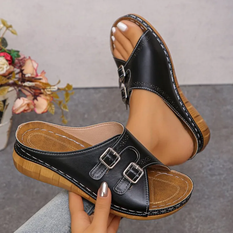 2026 Summer Fashion Women Wedge Slippers Toe Shoes for Women Platform Retro Slippers Female
2026 Summer Fashion Women Wedge Slippers Toe Shoes for Women Platform Retro Slippers Female