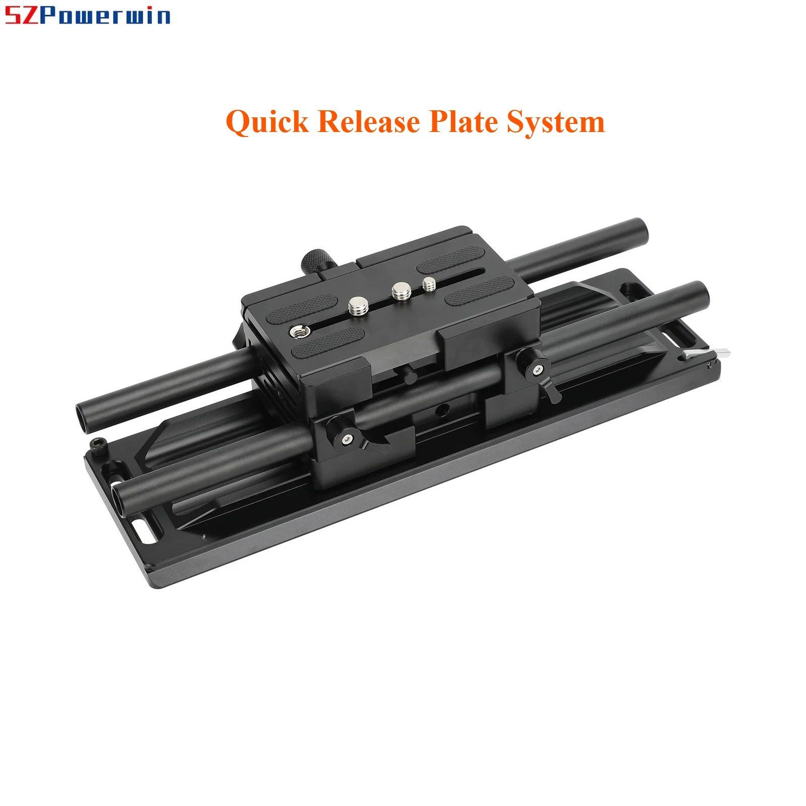 Quick Release Plate System ARRI-Style Dovetail with QR Sliding Plate Baseplate 15mm Rod Clamp for Shoulder Mount Rig
Quick Release Plate System ARRI-Style Dovetail with QR Sliding Plate Baseplate 15mm Rod Clamp for Shoulder Mount Rig