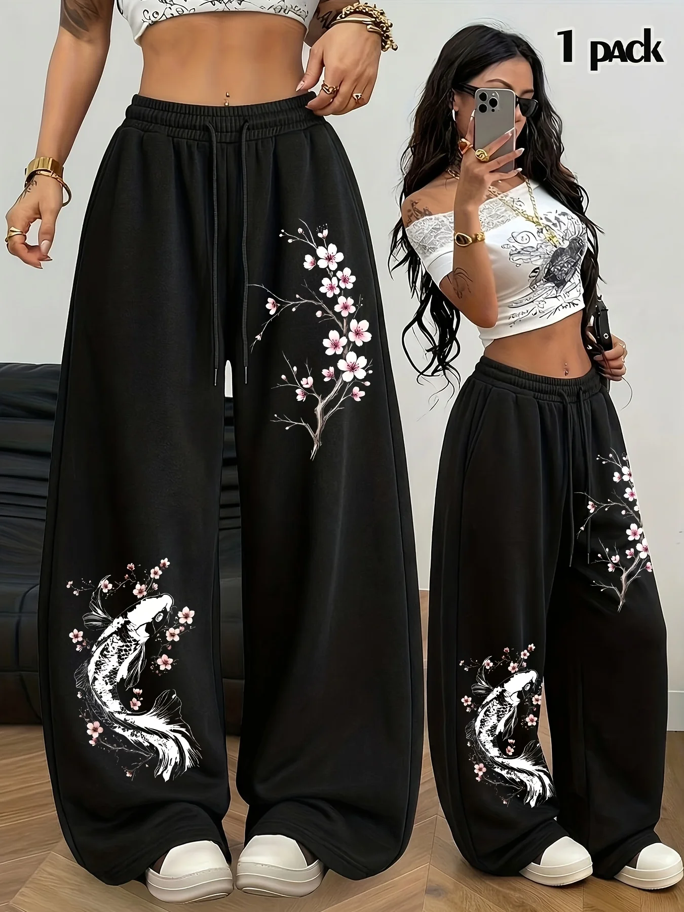Street Style Personalized Koi and Plum Blossom Printed Pants for Men and Women Casual Sports Straight Pants
Street Style Personalized Koi and Plum Blossom Printed Pants for Men and Women Casual Sports Straight Pants