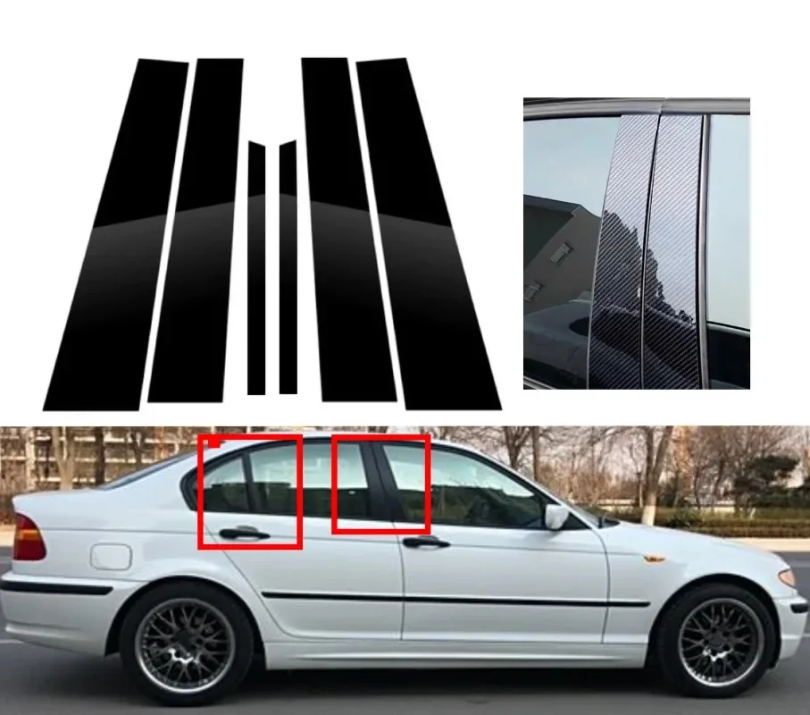 6PCS Gloss Black Pillar Posts Silver Carbon Fit For BMW E46 4-door sedan1998-2005 Window Decor Door Side Mouliding Trim Cover
6PCS Gloss Black Pillar Posts Silver Carbon Fit For BMW E46 4-door sedan1998-2005 Window Decor Door Side Mouliding Trim Cover