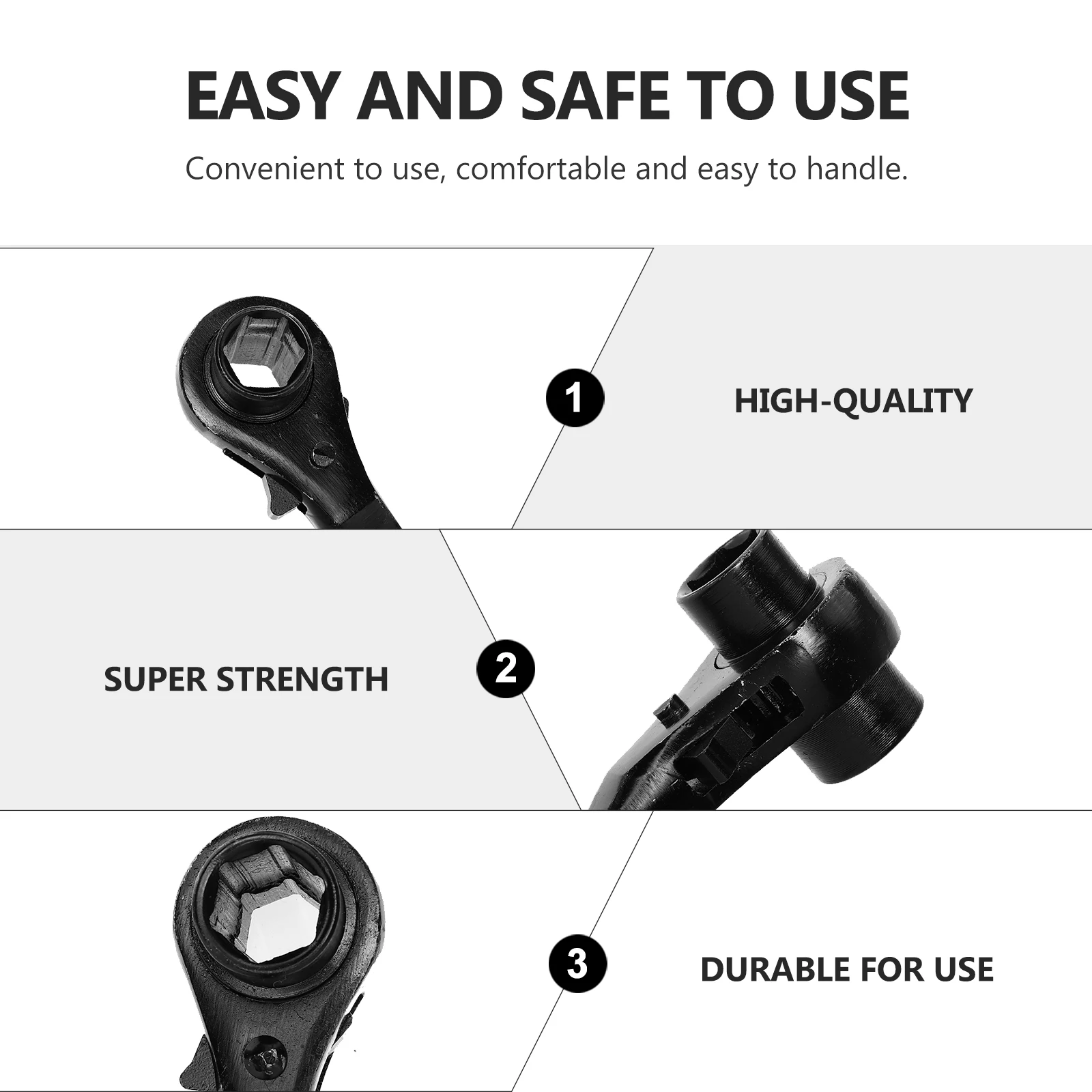 Black Pointed Tail Ratcheting Wrench High Quality Durable Steel Repair Tool For Quick Release Single End Spanner
Black Pointed Tail Ratcheting Wrench High Quality Durable Steel Repair Tool For Quick Release Single End Spanner