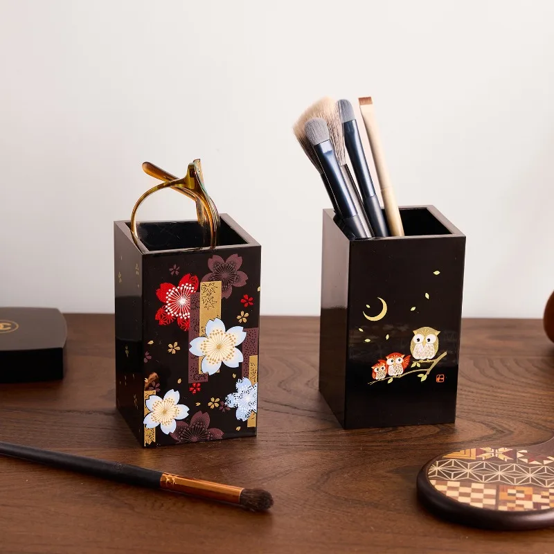 ✨Japanese Lacquer Pen Holder Desk Organizer Sakura Fuji Mountain Owl Wooden Makeup Brush Storage Box office accessories
✨Japanese Lacquer Pen Holder Desk Organizer Sakura Fuji Mountain Owl Wooden Makeup Brush Storage Box office accessories