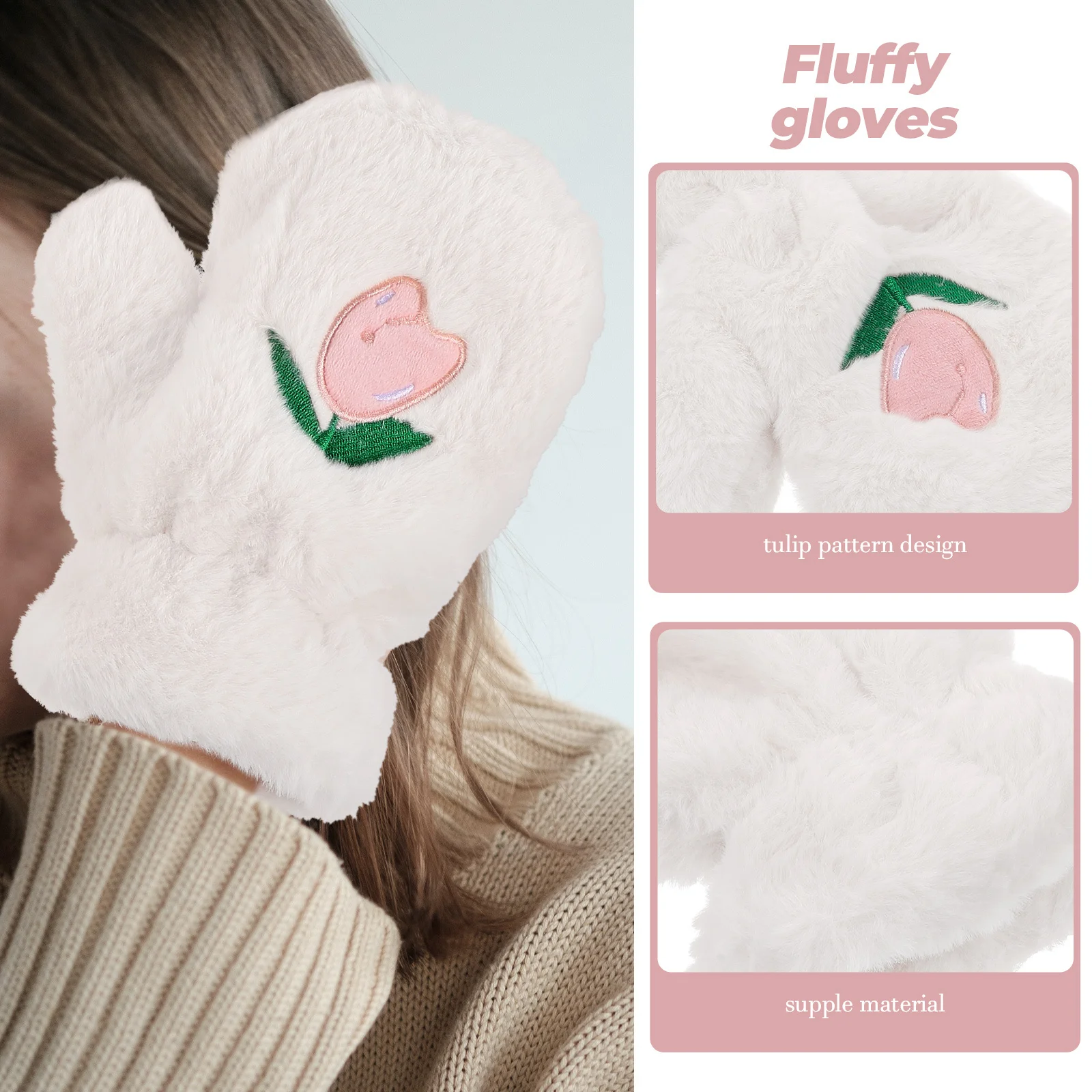 1Pair Women's Warm Lined Gloves Fashionable Design with Cute Flower Pattern Suitable for Winter Sports and Everyday
1Pair Women's Warm Lined Gloves Fashionable Design with Cute Flower Pattern Suitable for Winter Sports and Everyday