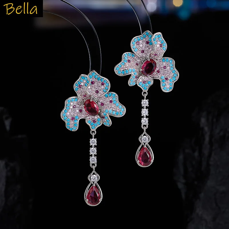 zirconia flower earrings blue pink fushia jewelry dinner party wedding dangling earrings for women daily wear jewelry
zirconia flower earrings blue pink fushia jewelry dinner party wedding dangling earrings for women daily wear jewelry