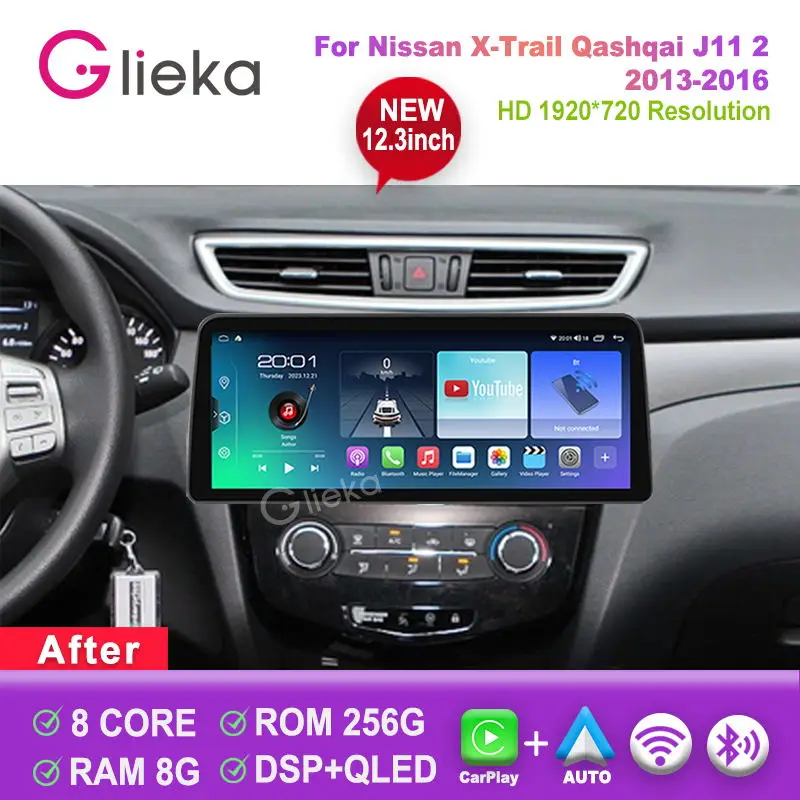 12.3 inch Carplay Screen Android For Nissan X-Trail Qashqai J11 2 2013-2016 Car Radio Stereo Multimedia Player GPS Navigation
12.3 inch Carplay Screen Android For Nissan X-Trail Qashqai J11 2 2013-2016 Car Radio Stereo Multimedia Player GPS Navigation