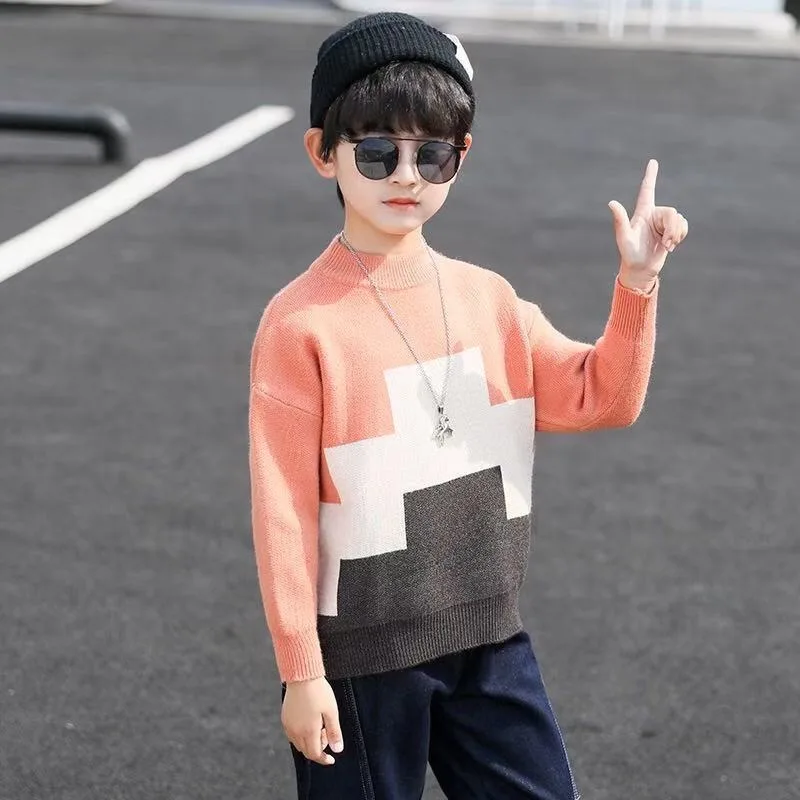 2025 New Boys' Autumn Winter Fleece-Lined Thickened Knit Sweater Crewneck Patchwork Design for Boys 3-12 Years
2025 New Boys' Autumn Winter Fleece-Lined Thickened Knit Sweater Crewneck Patchwork Design for Boys 3-12 Years