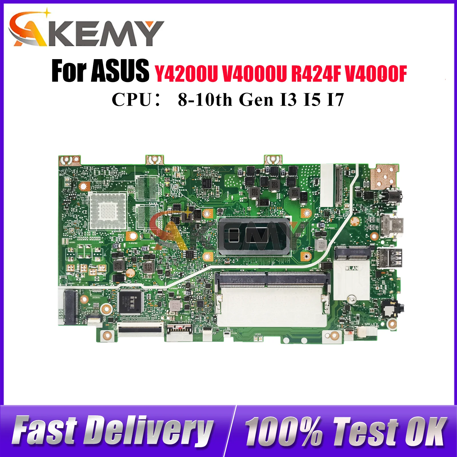 X412FA Материнская плата для ноутбука ASUS X412FJC X412FAC X412FL V4000F V4000U Y4200U R424F X412F X412FLG с процессором I3 I5 I7
X412FA Материнская плата для ноутбука ASUS X412FJC X412FAC X412FL V4000F V4000U Y4200U R424F X412F X412FLG с процессором I3 I5 I7