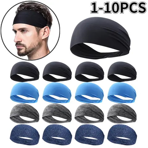 1-10Pcs Ultra-Thin Sports Sweatband Breathable Absorbent Headband Sweat Hair Head Band Soft Smooth Outdoor Sport Yoga Headband