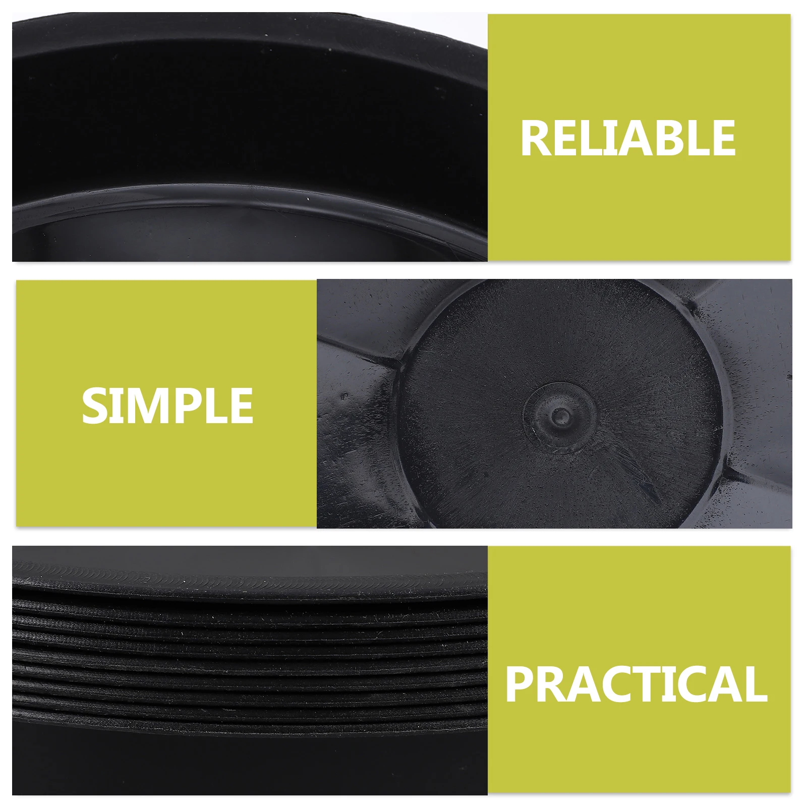 10 pcs Black PB300 Flowerpot Trays Planters Bottom Stand Smooth Surface Premium Material Easy Storage Use
10 pcs Black PB300 Flowerpot Trays Planters Bottom Stand Smooth Surface Premium Material Easy Storage Use