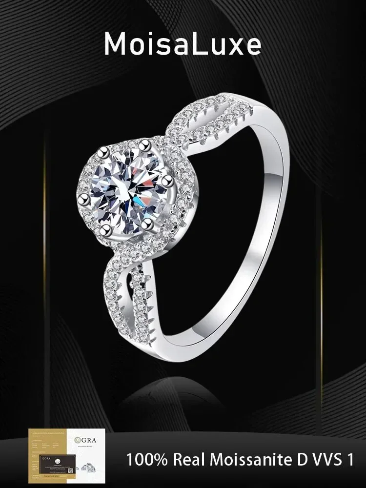 925 sterling silver moissanite ring VVS1 D-color temperament elegant jewelry women's fashion six-claw rings with certificate
925 sterling silver moissanite ring VVS1 D-color temperament elegant jewelry women's fashion six-claw rings with certificate