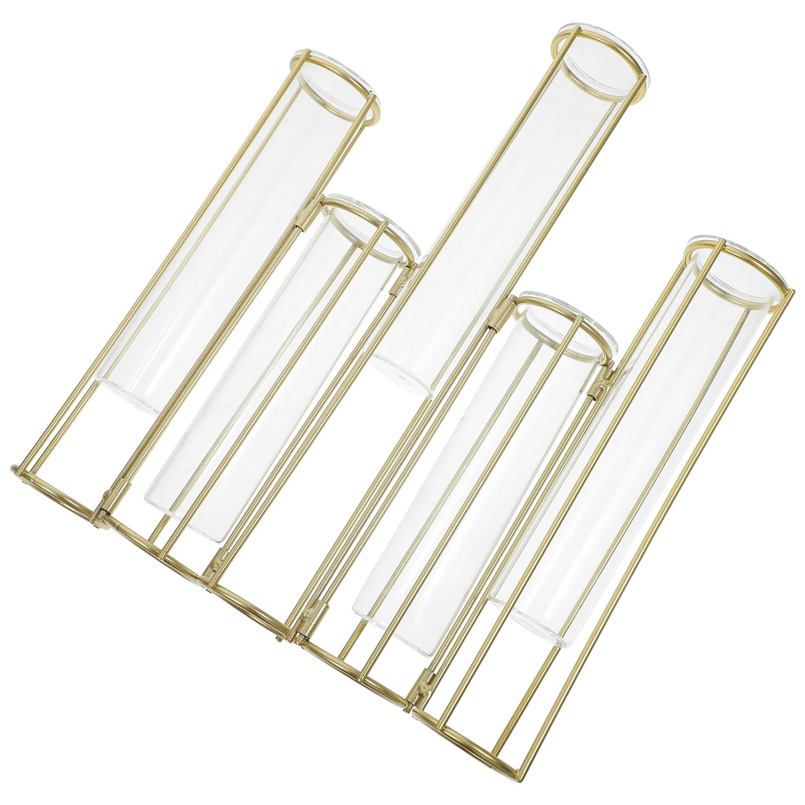 5-Piece Hydroponic Flower Vase Rotatable Metal Frame Glass Test Tube Plant Holder for Desk Home Office Decor Floral Arrangement
5-Piece Hydroponic Flower Vase Rotatable Metal Frame Glass Test Tube Plant Holder for Desk Home Office Decor Floral Arrangement