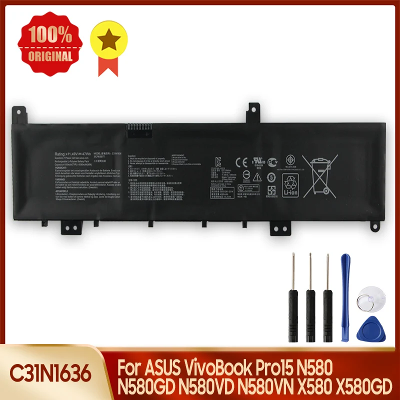 Replacement Battery C31N1636 For ASUS VivoBook Pro15 N580 N580GD N580VD N580VN X580 X580GD Quality Batteries With Tools
Replacement Battery C31N1636 For ASUS VivoBook Pro15 N580 N580GD N580VD N580VN X580 X580GD Quality Batteries With Tools