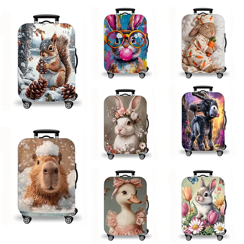 Luggage Cover, Cute Animal Art Print Stretch Suitcase Protector for Travel, Whimsical Wildlife Design
Luggage Cover, Cute Animal Art Print Stretch Suitcase Protector for Travel, Whimsical Wildlife Design