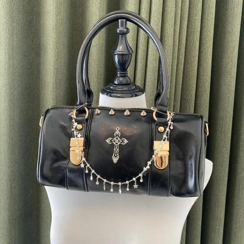 Fashion Lock Baguette Bag Women's Retro Portable Small Cylindrical Bag Punk Y2K Trendy Versatile Shoulder Bags Messenger Bag
Fashion Lock Baguette Bag Women's Retro Portable Small Cylindrical Bag Punk Y2K Trendy Versatile Shoulder Bags Messenger Bag