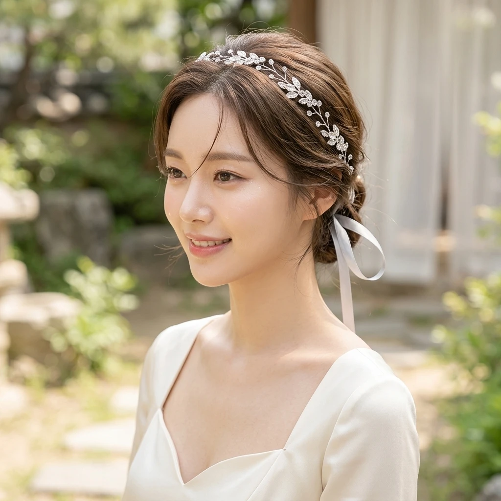 Bridal Hair Band With Leaf Rhinestone Design For Wedding Ceremony
Bridal Hair Band With Leaf Rhinestone Design For Wedding Ceremony
