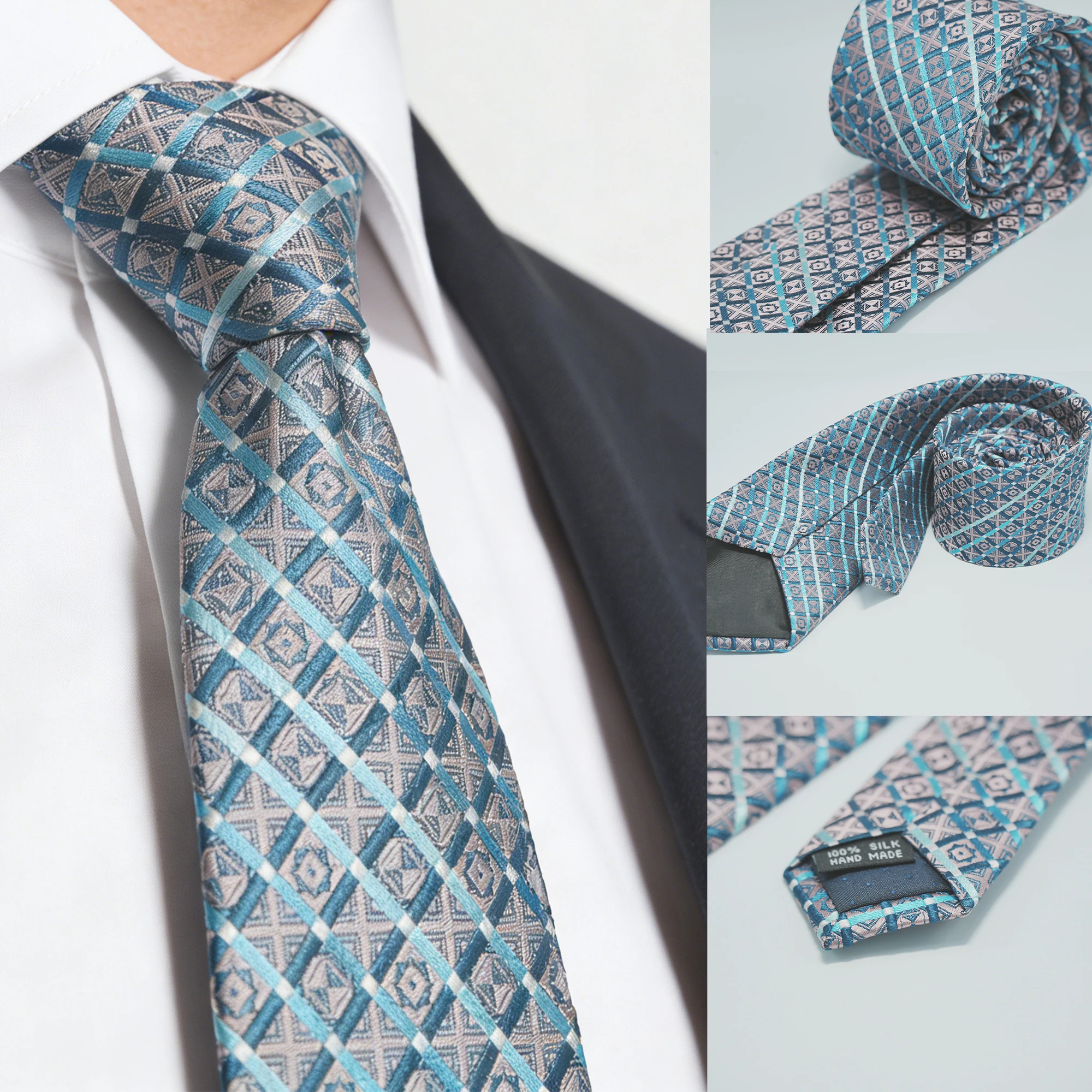 Men's 8cm silk tie with classic checkered twill pattern printed knitted floral tie suitable for men's formal business weddings
Men's 8cm silk tie with classic checkered twill pattern printed knitted floral tie suitable for men's formal business weddings