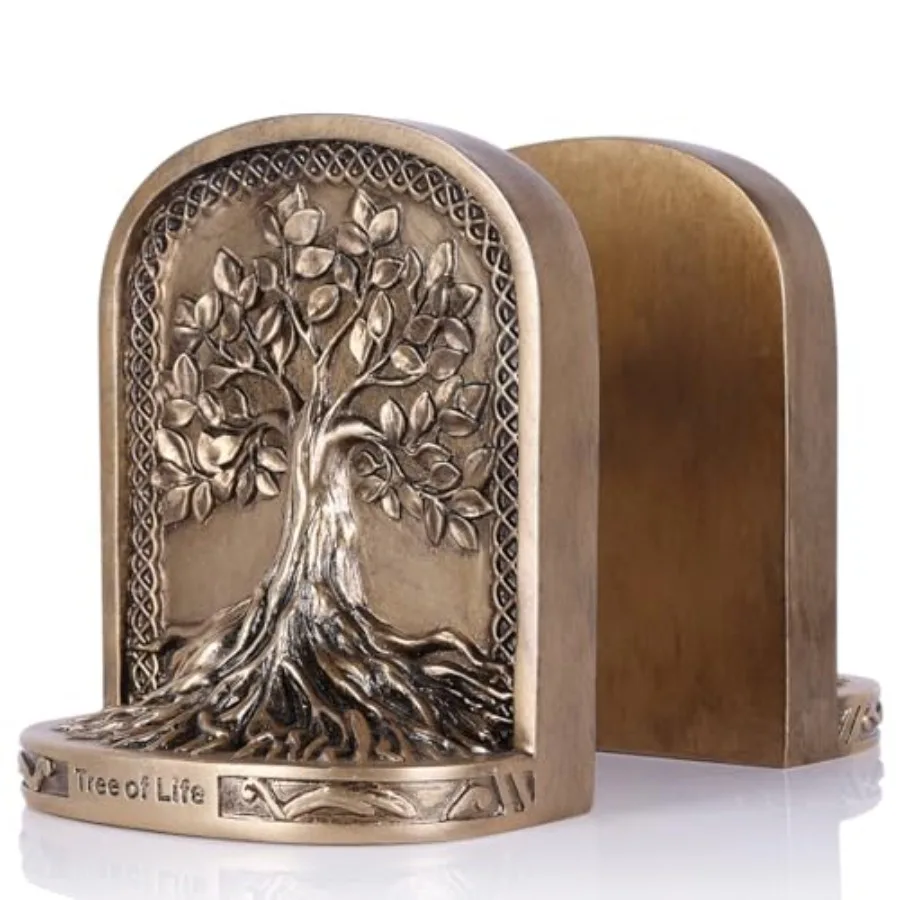 Tree of Life Bookends 2 Non-Skid Heavy Decorative Bookends for Shelves Or Bookcase Elegant Bookends for Library Office Decor Ho
Tree of Life Bookends 2 Non-Skid Heavy Decorative Bookends for Shelves Or Bookcase Elegant Bookends for Library Office Decor Ho