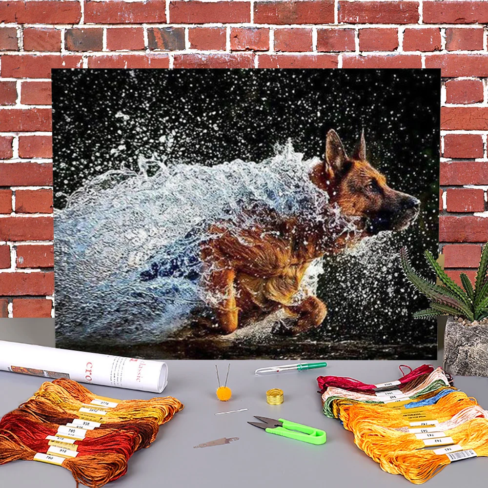 Animal German Shepherd Printed Canvas 11CT Cross Stitch Full Kit DIY Embroidery DMC Threads Handiwork Sewing Knitting Floss
Animal German Shepherd Printed Canvas 11CT Cross Stitch Full Kit DIY Embroidery DMC Threads Handiwork Sewing Knitting Floss