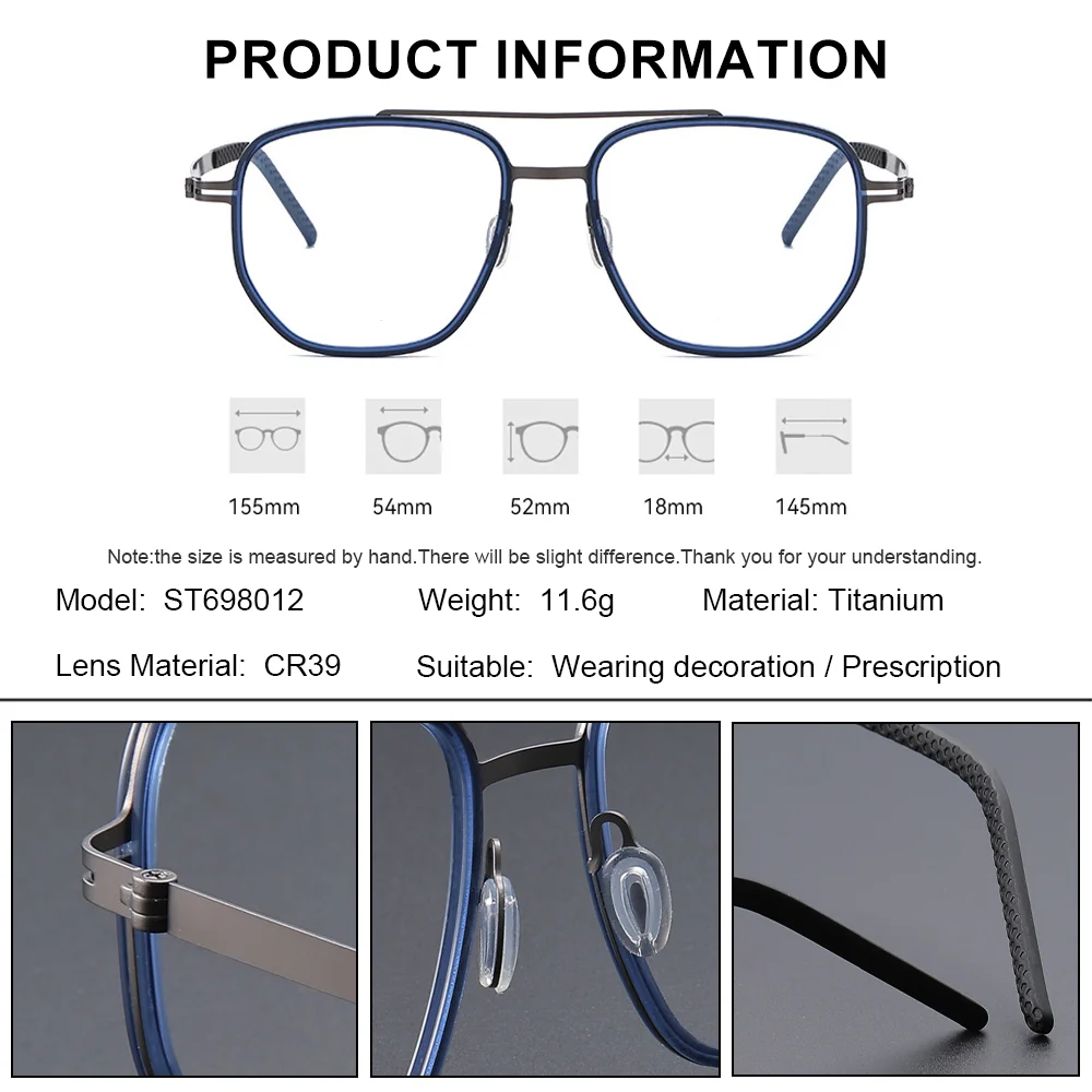 KUXA (L) модные сверхлегкие титановые очки для близорукости, мужские прогрессивные оптические очки с защитой от синего света для улицы
KUXA (L) модные сверхлегкие титановые очки для близорукости, мужские прогрессивные оптические очки с защитой от синего света для улицы