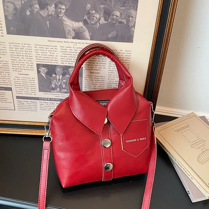 Elegant Clothes Shaped Crossbody Bag PU Leather Korean Style Square Compact Shoulder Bag Shirt Shaped Creative Women Handbag
Elegant Clothes Shaped Crossbody Bag PU Leather Korean Style Square Compact Shoulder Bag Shirt Shaped Creative Women Handbag