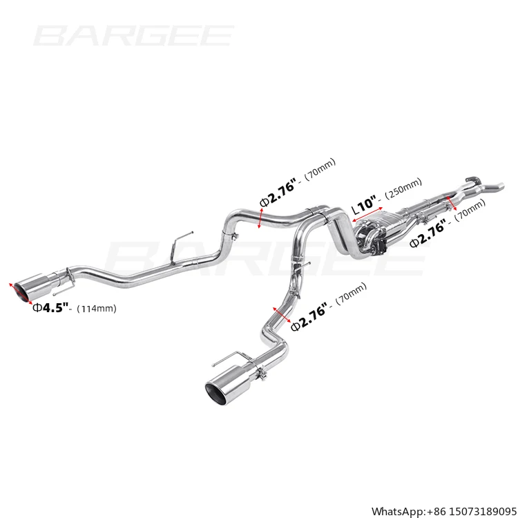 Bargee CATBACK for Raptor F150 3.5T 2017~UP Titanium Catback Exhaust
Bargee CATBACK for Raptor F150 3.5T 2017~UP Titanium Catback Exhaust