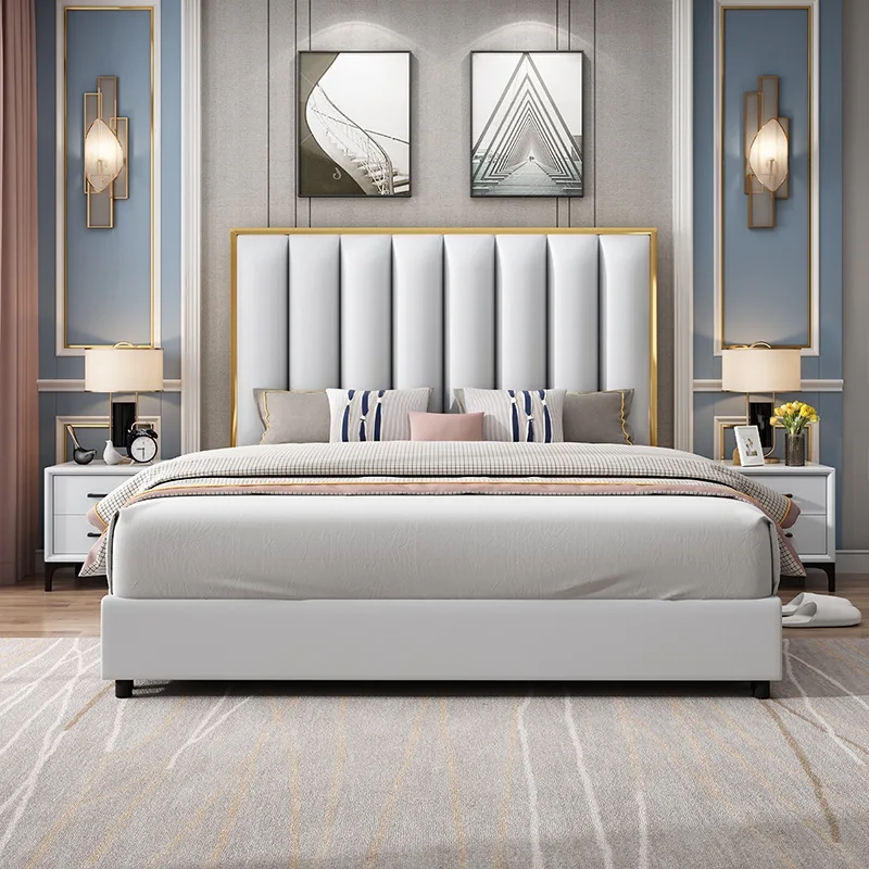 Light luxury soft leather bed Nordic simple storage master bedroom big wedding bed American, postmodern 1.8 meters high box doub
Light luxury soft leather bed Nordic simple storage master bedroom big wedding bed American, postmodern 1.8 meters high box doub