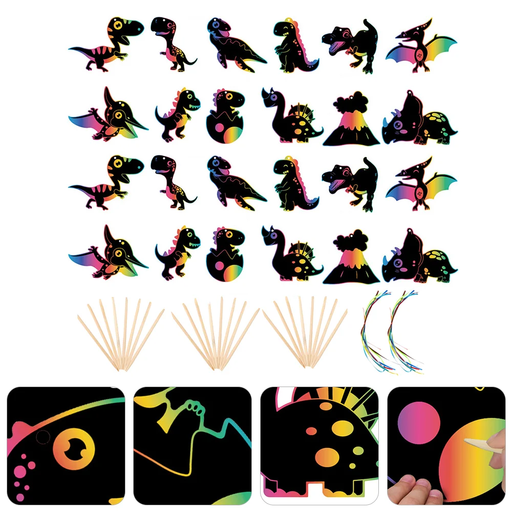 2 Sets Colorful Dinosaur Scratch Painting Student Toy for Kids Wooden
2 Sets Colorful Dinosaur Scratch Painting Student Toy for Kids Wooden